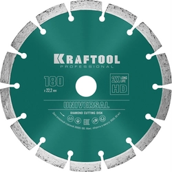 KRAFTOOL  Universal, 180 мм, (22.2 мм, 10 х 2.6мм), сегментный алмазный диск (36680-180) 36680-180