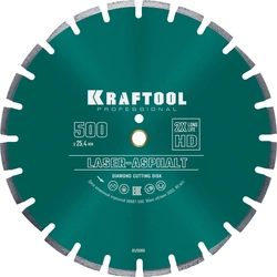 KRAFTOOL  Laser-Asphalt, 500 мм, (25.4/20 мм, 10 х 4.5 мм), сегментный алмазный диск (36687-500) 36687-500