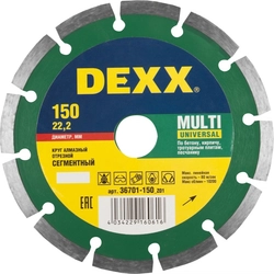 DEXX  Multi Universal, 150 мм, (22.2 мм, 7 х 2.0 мм), сегментный алмазный диск (36701-150) 36701-150_z01