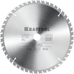 KRAFTOOL  Optima, 315 х 30 мм, 48Т, пильный диск по дереву (36951-315-30) 36951-315-30