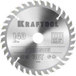 KRAFTOOL  Precision, 140 х 20 мм, 36Т, пильный диск по дереву (36952-140-20) 36952-140-20
