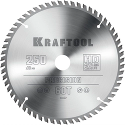 KRAFTOOL  Precision, 250 х 30 мм, 60Т, пильный диск по дереву (36952-250-30) 36952-250-30