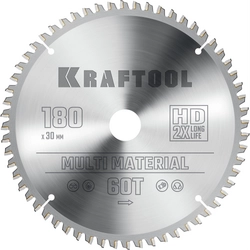 KRAFTOOL  Multi Material, 180 х 30 мм, 60Т, пильный диск по алюминию (36953-180-30) 36953-180-30