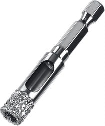 ЗУБР  АВК, d 10 мм, (HEX 1/4″, 15 мм кромка), вакуумное алмазное трубчатое сверло, Профессионал (29865-10) 29865-10