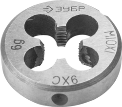 ЗУБР  М10 x 1.0 мм, сталь 9ХС, плашка круглая ручная (4-28022-10-1.0) 4-28022-10-1.0
