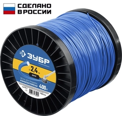 ЗУБР  КРУГ, 2.4 мм, 400 м, леска для триммера, Профессионал (71015-2.4) 71015-2.4