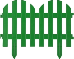 GRINDA  Палисадник, 28 х 300 см, зеленый, 7 секций, декоративный забор (422205-G) 422205-G