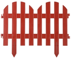 GRINDA  Палисадник, 28 х 300 см, терракот, 7 секций, декоративный забор (422205-T) 422205-T