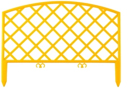 GRINDA  Плетень, 24 х 320 см, желтый, 7 секций, декоративный забор (422207-Y) 422207-Y