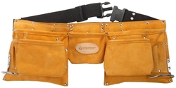 STAYER  кожаный, 2 скобы, пояс для инструментов с 11 карманами, Professional (38520) 38520