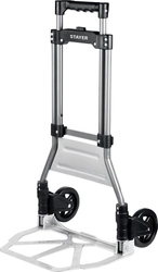 STAYER  PROTruck, до 90кг, каркас из стали, платформа из алюминия, платформа 39х28см, колеса d13см, вес 4кг, складная хозяйственная тележка (38755-90) 38755-90
