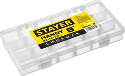 STAYER  HANDY-9, 230 x 120 x 35 мм, (9″), пластиковый органайзер с 18 ячейками (38051-09) 38051-09_z01