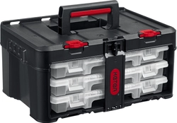 KETER  STACKNROLL, 481 х 332 х 233 мм, (19″), пластиковый ящик с 3 органайзерами и 18 ячейками (38406) 38406