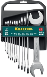 KRAFTOOL  12 шт, 6 - 32 мм, набор рожковых гаечных ключей (27033-H12C) 27033-H12C_z01