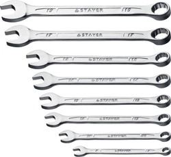 STAYER  HERCULES, 8 шт, 8 - 19 мм, набор комбинированных гаечных ключей, Professional (27085-H8) 27085-H8_z01
