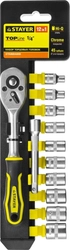 STAYER  RSS 12S, 12 предм., (1/4″), набор торцовых головок и бит-головок (27754-H12) 27754-H12