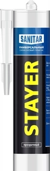 STAYER  260 мл, прозрачный, силиконовый, санитарный герметик (41215-2) 41215-2_z01