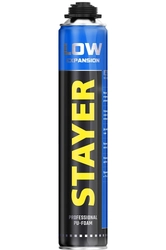 STAYER  LOW EXPANSION, 800 мл, пистолетная, выход до 50 л, всесезонная, с низким вторичным расширением, монтажная пена, Professional (41136) 41136