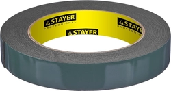 STAYER  19 мм, 5 м, черная, на вспененной основе, двухсторонняя клейкая лента, Professional (12233-19-05) 12233-19-05