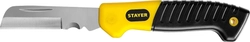 STAYER  прямое лезвие, монтерский складной нож, Professional (45408) 45408