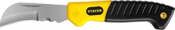 STAYER  изогнутое лезвие, монтерский складной нож, Professional (45409) 45409