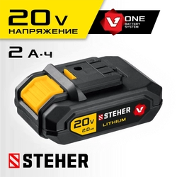 STEHER  V1, 20 В, 2.0 А·ч, аккумуляторная батарея (V1-20-2) V1-20-2