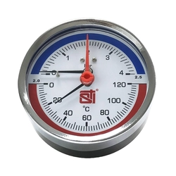 Термоманометр аксиальный STI ∅80 120°C 4 bar УП (G½") т тт000018944