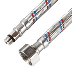 Гибкая подводка для смесителя (нерж. сталь) 1/2"хМ10 1,2м пара т 00000002945