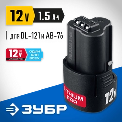 ЗУБР  T7, 12 В, 1.5 А·ч, аккумуляторная батарея, Профессионал (S-12 T7) S-12 T7