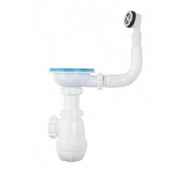 B0142 Сифон для мойки 3½"х40 с круглым переливом т тт000015821