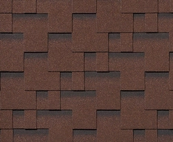 Черепица гибкая RoofShield Премиум Модерн коричневый с оттенением GL 233546