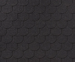 Черепица гибкая RoofShield Фемили Эко Лайт Готик графитно-черный GL 233658