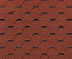 Черепица гибкая RoofShield Классик Стандарт кирпично-красный с оттенением GL 233572