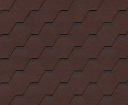 Черепица гибкая RoofShield Классик Стандарт коричневый с оттенением GL 233574