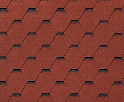 Черепица гибкая RoofShield Фемили Лайт Стандарт красный с оттенением GL 233619