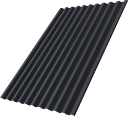 Профнастил С21R Grand Line 0,4 ПЭ двухсторонний с пленкой RAL 7024 мокрый асфальт GL 754220