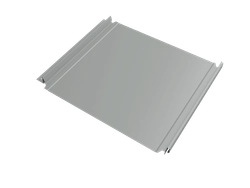 Кликфальц Double Pro Grand Line 0,45 ПЭ с пленкой на замках RAL 9006 бело-алюминиевый GL 718581