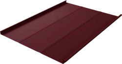 Фальц двойной стоячий Line Grand Line 0,45 ПЭ с пленкой на замках RAL 3005 красное вино GL 560940