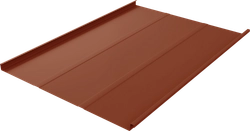 Фальц двойной стоячий Line Grand Line 0,45 Drap ТР с пленкой на замках RAL 8004 терракота GL 700225
