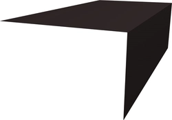 Планка околооконная фальц Grand Line 0,45 Drap СТ RAL 9005 черный (2м) GL 521372