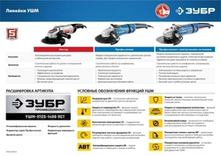 ЗУБР  2600 Вт, d230 мм, УШМ, АВТ, Профессионал (УШМ-П230-2600 ПВ) УШМ-П230-2600 ПВСТ