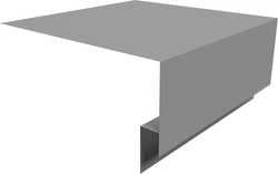Планка околооконная сложная 250х75х18 (j-фаска) Grand Line 0,45 ПЭ с пленкой RAL 9006 бело-алюминиевый (2м) GL 519816