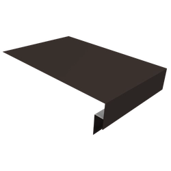 Планка околооконная сложная фальц Grand Line 0,5 Сатин с пленкой RR 32 темно-коричневый (3м) GL 521539