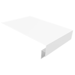 Планка околооконная сложная фальц Grand Line 0,45 ПЭ двухсторонний с пленкой RAL 9003 сигнальный белый (3м) GL 720520