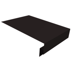 Планка околооконная сложная Кликфальц Про Grand Line 0,5 Velur RAL 9005 черный (2м) GL 551603