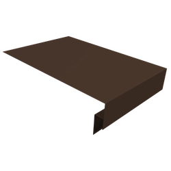 Планка околооконная сложная 300х50х18 (j-фаска) Grand Line 0,5 Velur RAL 8017 шоколад (2м) GL 551935