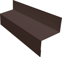 Отлив межэтажный 45 Grand Line 0,4 ПЭ двухсторонний с пленкой RAL 8017 шоколад (2м) GL 526761