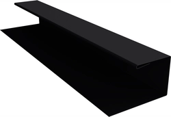 Планка П-образная Блок-хаус новый Grand Line 0,5 Velur RAL 9005 черный (3м) GL 551395