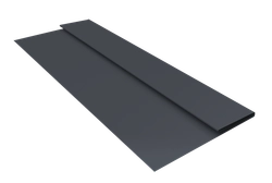 Планка стартовая Блок-хаус новый Grand Line 0,4 ПЭ двухсторонний с пленкой RAL 7024 мокрый асфальт (3м) GL 660764