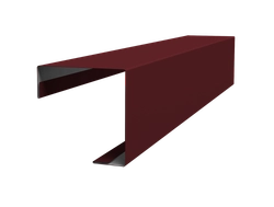 Угол внешний простой фальц Grand Line 0,45 Drap ТХ RAL 3005 красное вино (3м) GL 522066